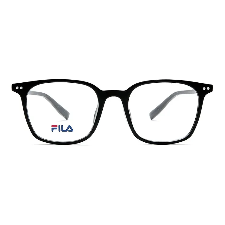 FILA TR/Memory Plastic Square Eyeglass Frames Unisex Black, Transparent, Transparent Gray-1