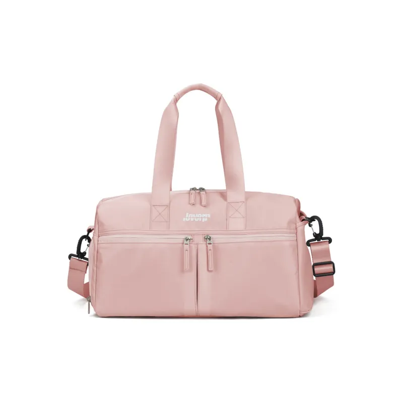 LOVERPUSS Polyester Travel Bag Crossbody Bag Gym Bag Unisex Green/Pink-6