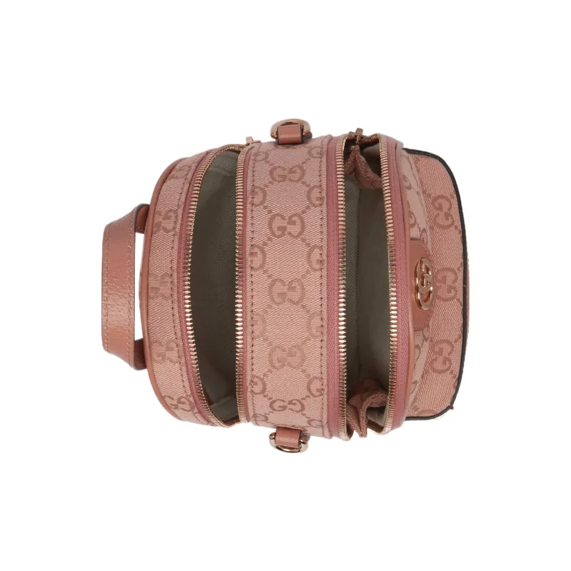 GUCCI Ophidia Canvas With Leather Backpack Mini Women's Pink-6