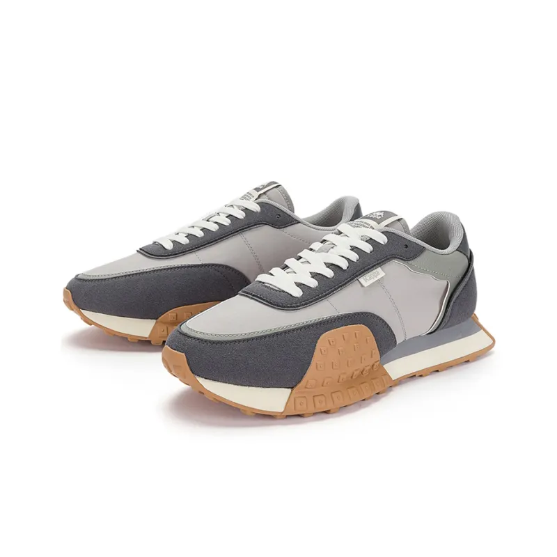 Kappa Anti Slip Wear Resistant Low Top Casual Running Shoes Unisex Premium Gray-4