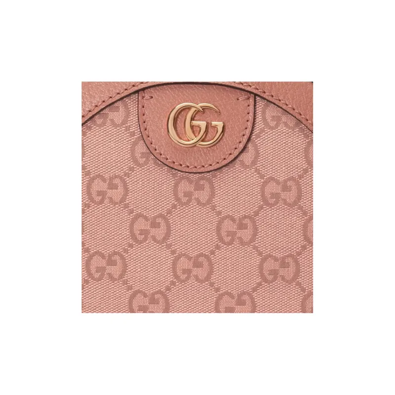 GUCCI Ophidia Canvas With Leather Round Bag, Crossbody Bag, Shoulder Bag Mini Women's Pink-7