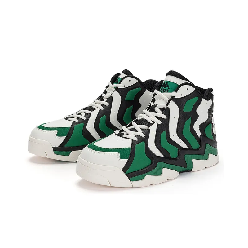 Kappa High Top Skateboard Shoes Unisex Fir Wood Green-3