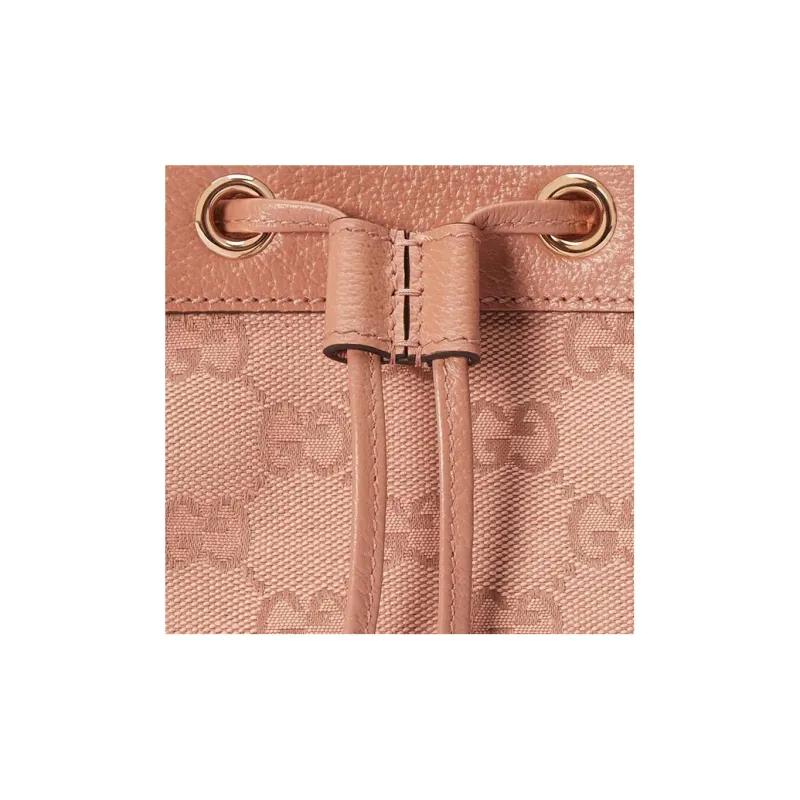 GUCCI Ophidia Canvas With Leather Bucket Bags Crossbody Bag Shoulder Bag Women's Pink-7