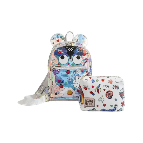 EYE THEME Backpacks Multicolor White