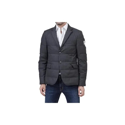 Moncler Denim Jackets Men Dark Gray