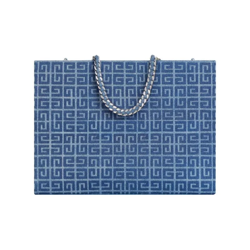 GIVENCHY Denim Tote Bag Shopping Bag Handbag Medium Size Women's Medium Blue-2
