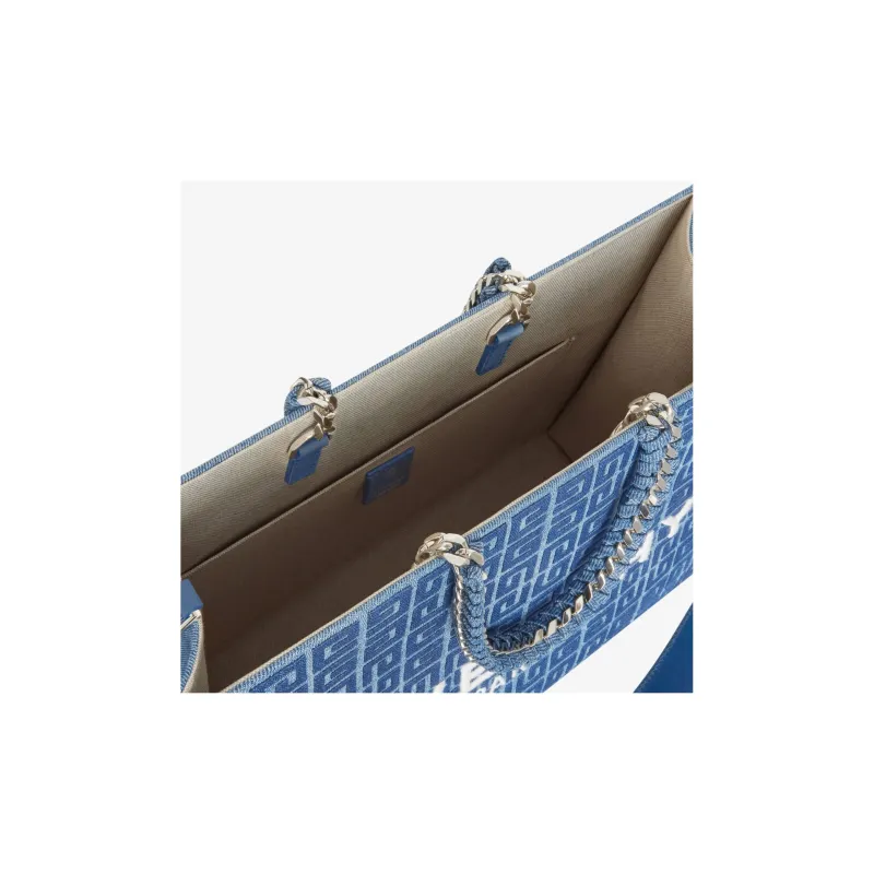 GIVENCHY Denim Tote Bag Shopping Bag Handbag Medium Size Women's Medium Blue-4