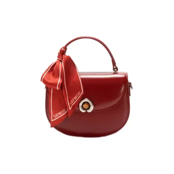 GXFMOD Cow Leather Evening Party Bag Handbag Shoulder Bag Crossbody Bag Medium Size Women's Red