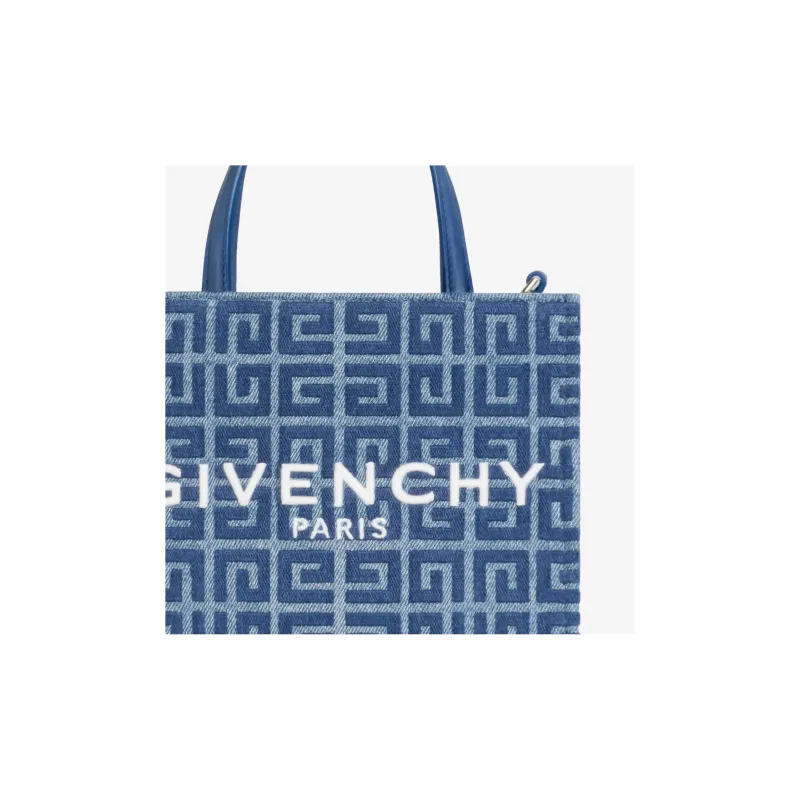 GIVENCHY Denim Tote Bag Shopping Bag Handbag Mini Women's Medium Blue-4