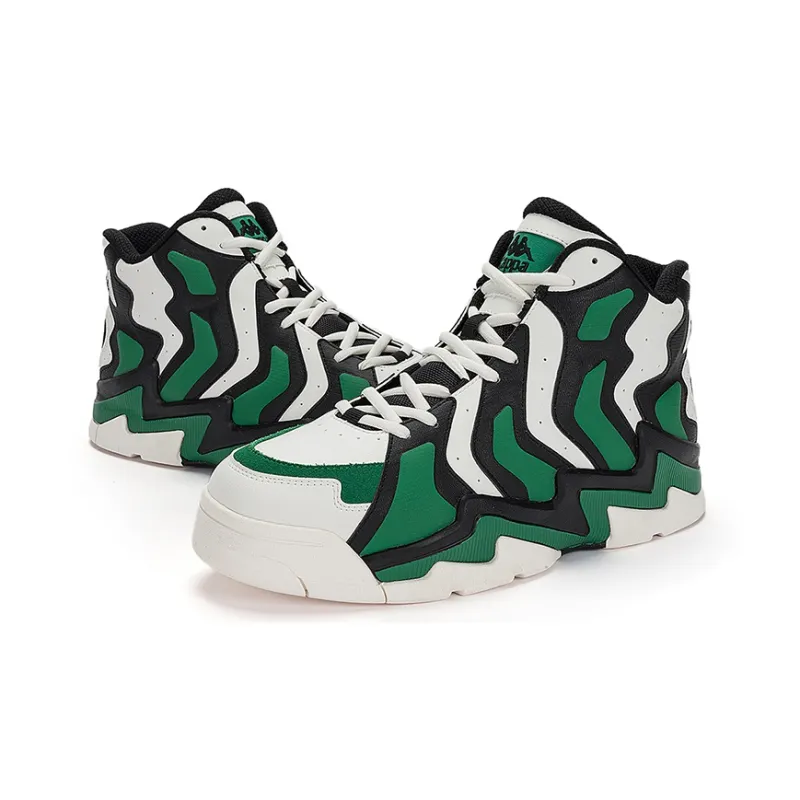 Kappa High Top Skateboard Shoes Unisex Fir Wood Green-4