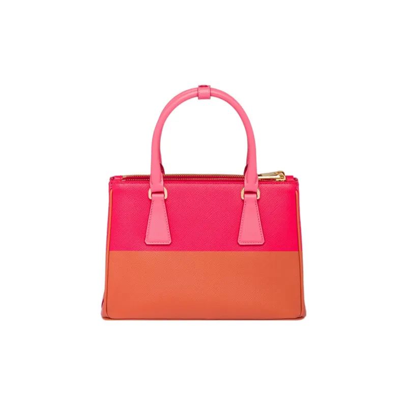 PRADA Galleria Killer Bag Leather Shoulder Bag Crossbody Bag Handbag Small Size Women's Copper/Strawberry-1