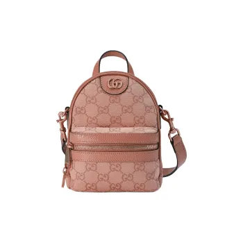 GUCCI Ophidia Canvas With Leather Backpack Mini Women's Pink