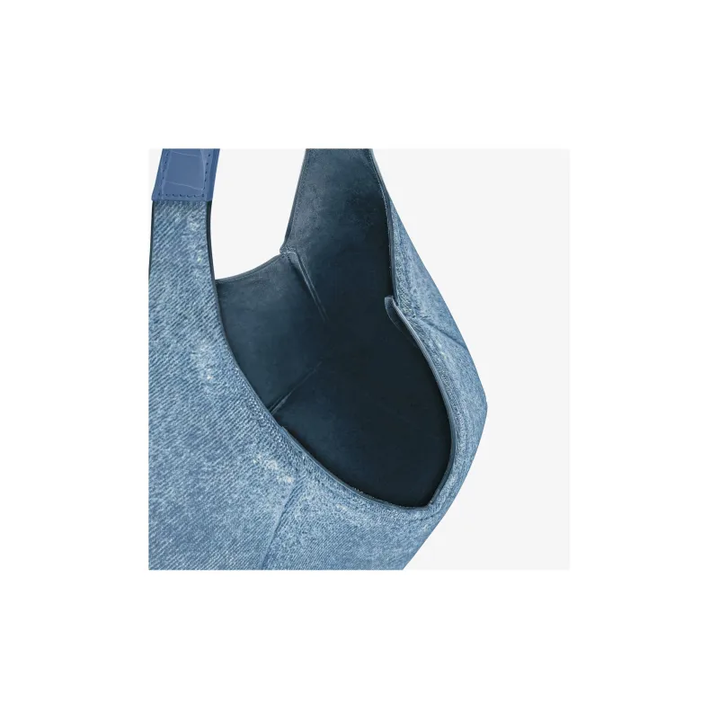 GIVENCHY Washable Denim Hobo Bag One Shoulder Handbags Medium Size Women's Medium Blue-3