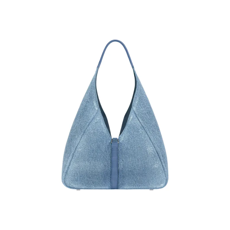 GIVENCHY Washable Denim Hobo Bag One Shoulder Handbags Medium Size Women's Medium Blue-2