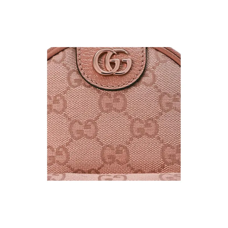 GUCCI Ophidia Canvas With Leather Backpack Mini Women's Pink-7