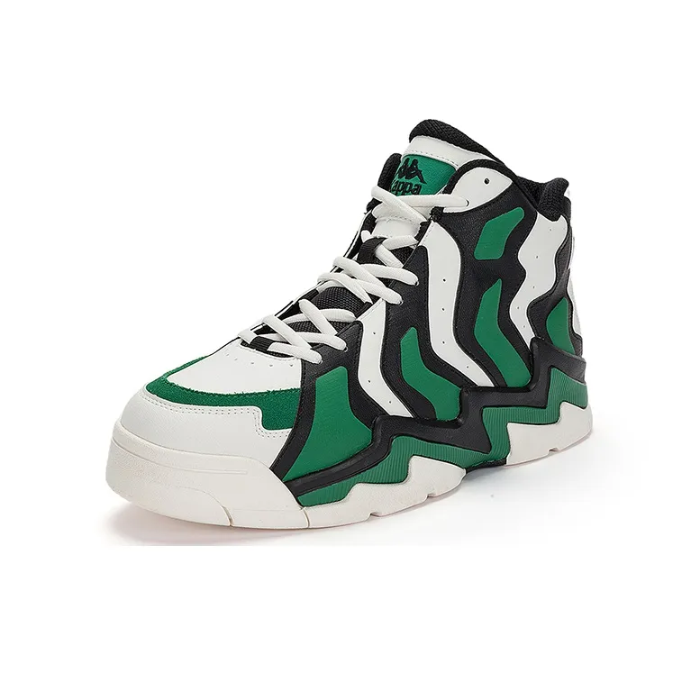 Kappa High Top Skateboard Shoes Unisex Fir Wood Green-1