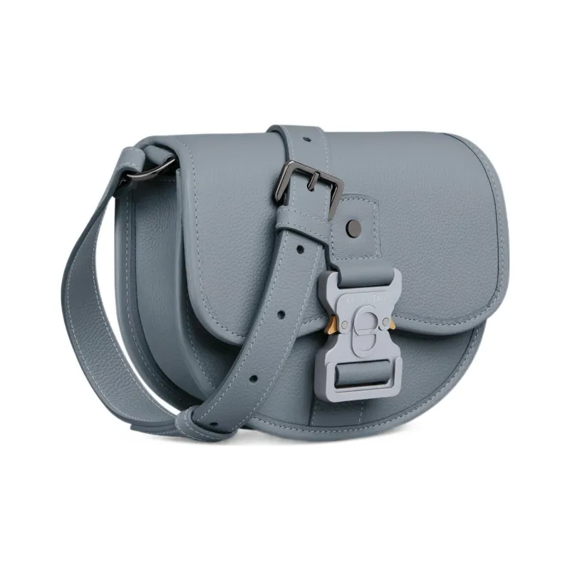 DIOR Grained Calfskin Messenger Bag Shoulder Bag Crossbody Bag Mini Men's Blue-1
