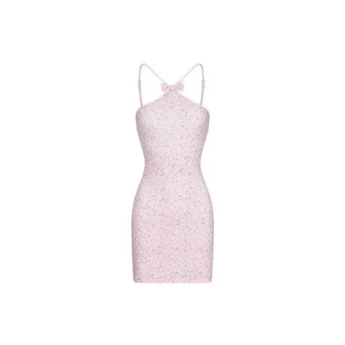 Girly Fancy Club Slip Dresses Women's Pink