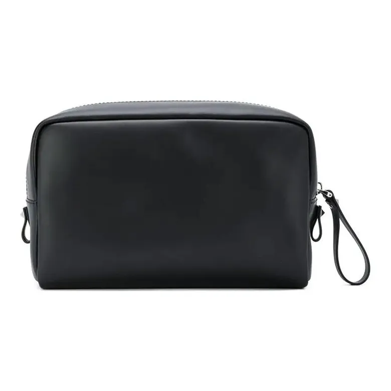 Valentino Cow Leather Makeup Bag, Storage Bag, Clutch Regular Women's Black-1