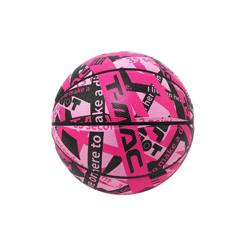 T-Mac Maddie Trendy Collection PU Basketball Super Bright Pink Size 7 Training Unisex-1