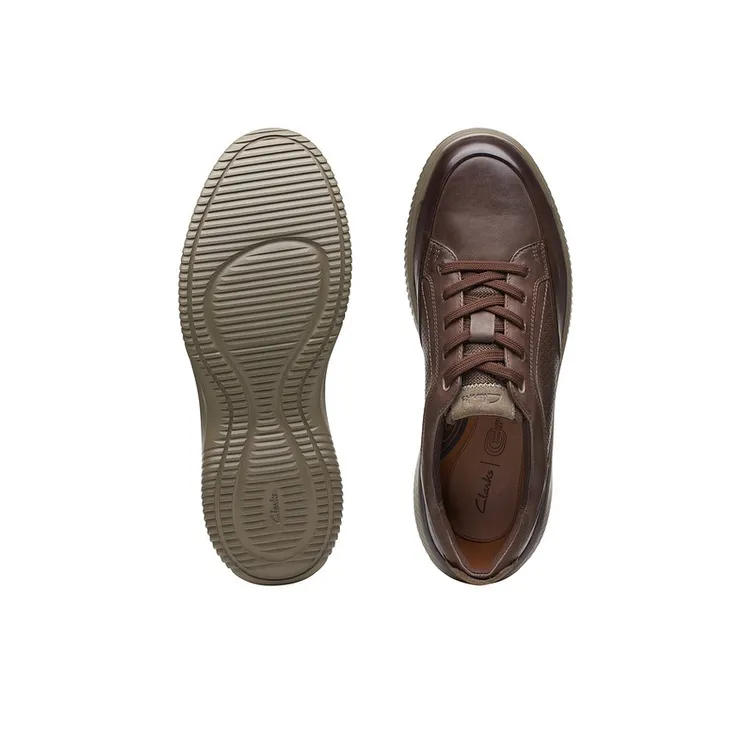 Clarks Casual Leather Shoes Men's Dark Brown-3