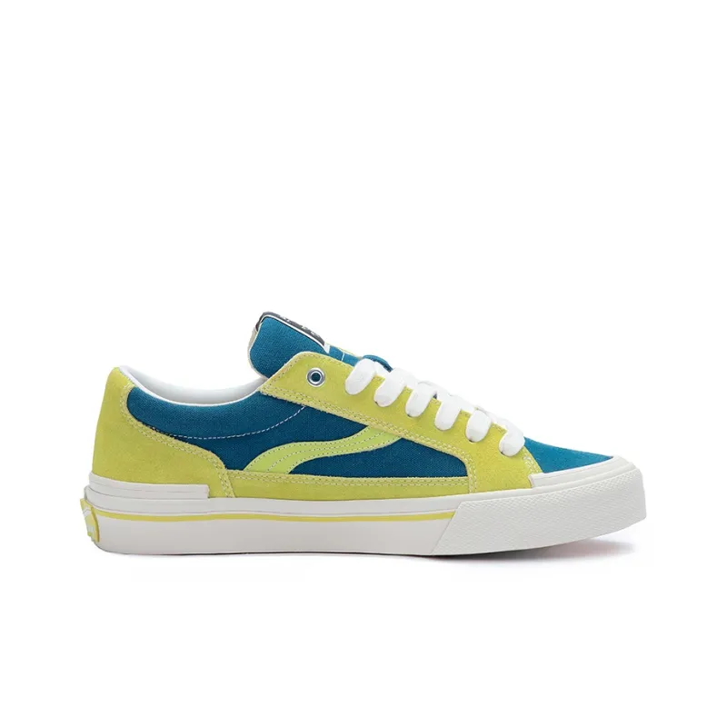 OddCIRKUS Astley Neon Balance Abrasion Resistant Slip Resistant Low Top Skateboard Shoes Unisex Patchwork Green-1