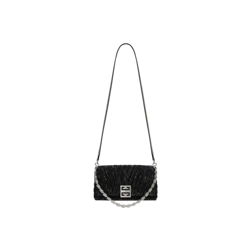 GIVENCHY 4G Sheepskin Handbag Shoulder Bag Crossbody Bag Small Size Women's Black-1