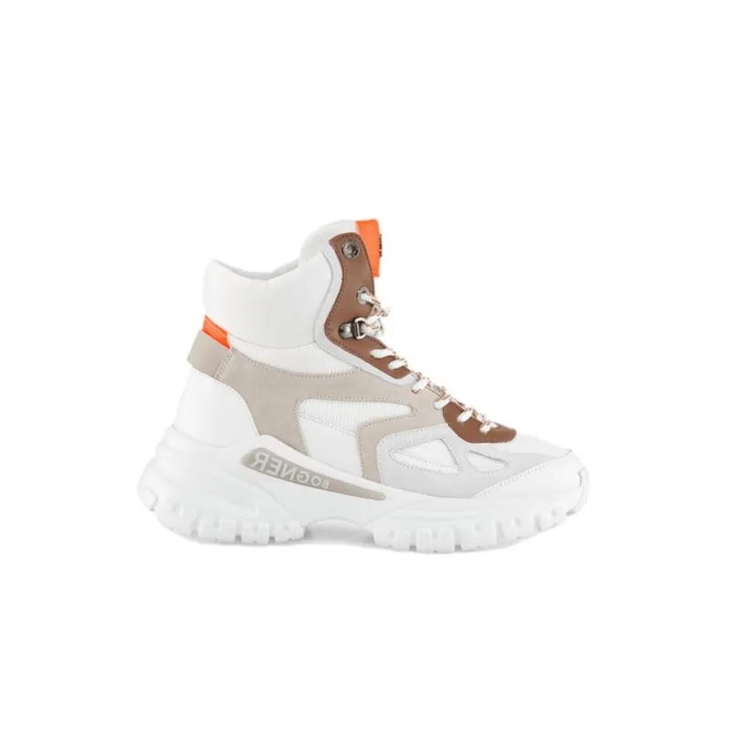 BOGNER High Top Sports Casual Shoes Women's White Brown-1