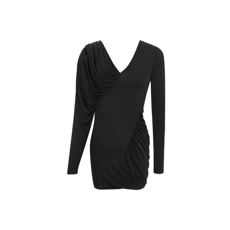 SAINT LAURENT Draped Mini Dress-1