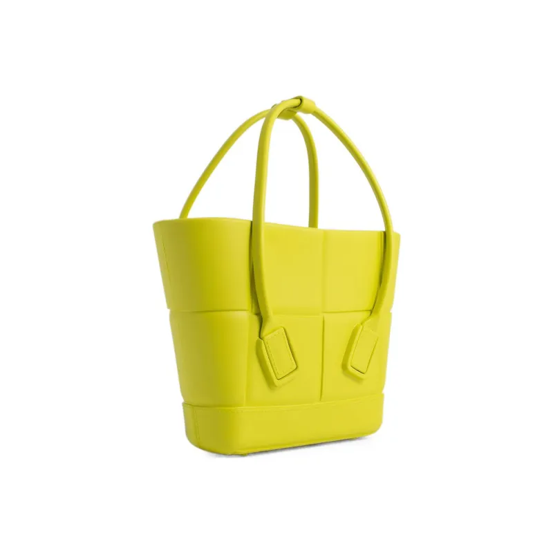 Bottega Veneta ARCO Rubber Tote Shopping Bag One Shoulder Handbag Mini Women's Khaki Green-1