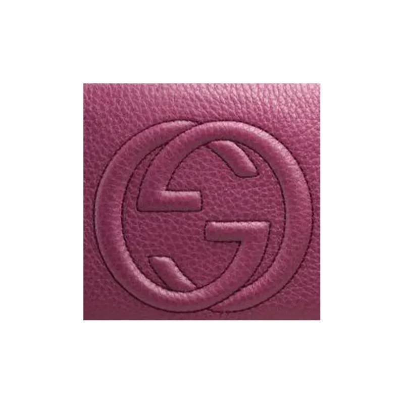 GUCCI Leather Wrist Bag Wallet Coin Purse Women's Dark Pink-5