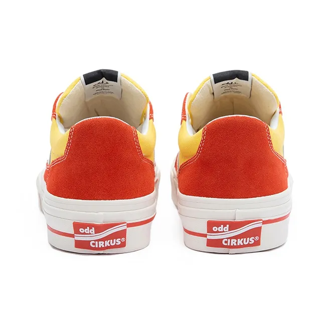 OddCIRKUS Astley Neon Balance Abrasion Resistant Slip Resistant Low Top Skateboard Shoes Unisex Saffron-4