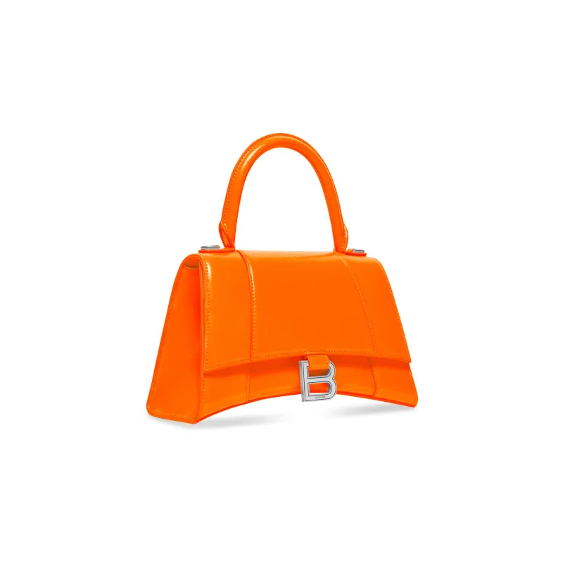 Balenciaga Hourglass Calfskin Shoulder Bag, Crossbody Bag, Handbag Trumpets Women's Neon Orange-1