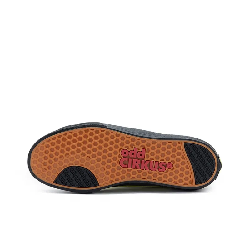 OddCIRKUS Astley Neon Balance Abrasion Resistant Slip Resistant Low Top Skateboard Shoes Unisex Lemon-5