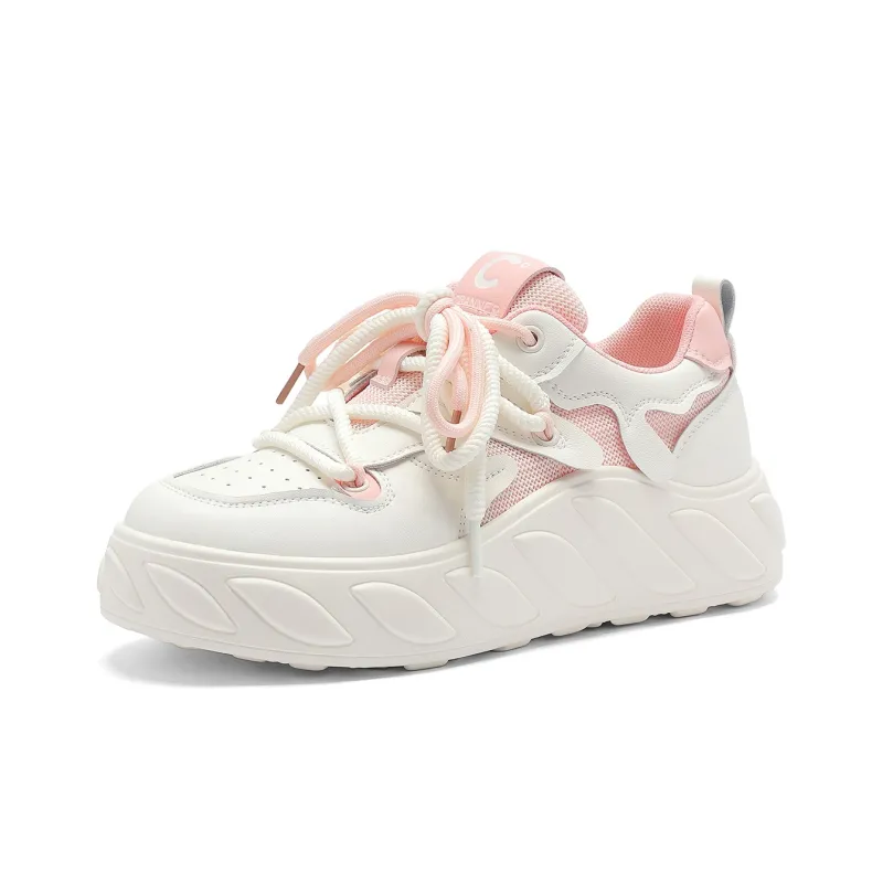 C°BANNER Platform Shoes Women's Beige Pink-1