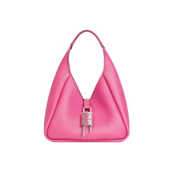 GIVENCHY G Hobo Grained Calfskin Handbag Mini Women's Neon Pink