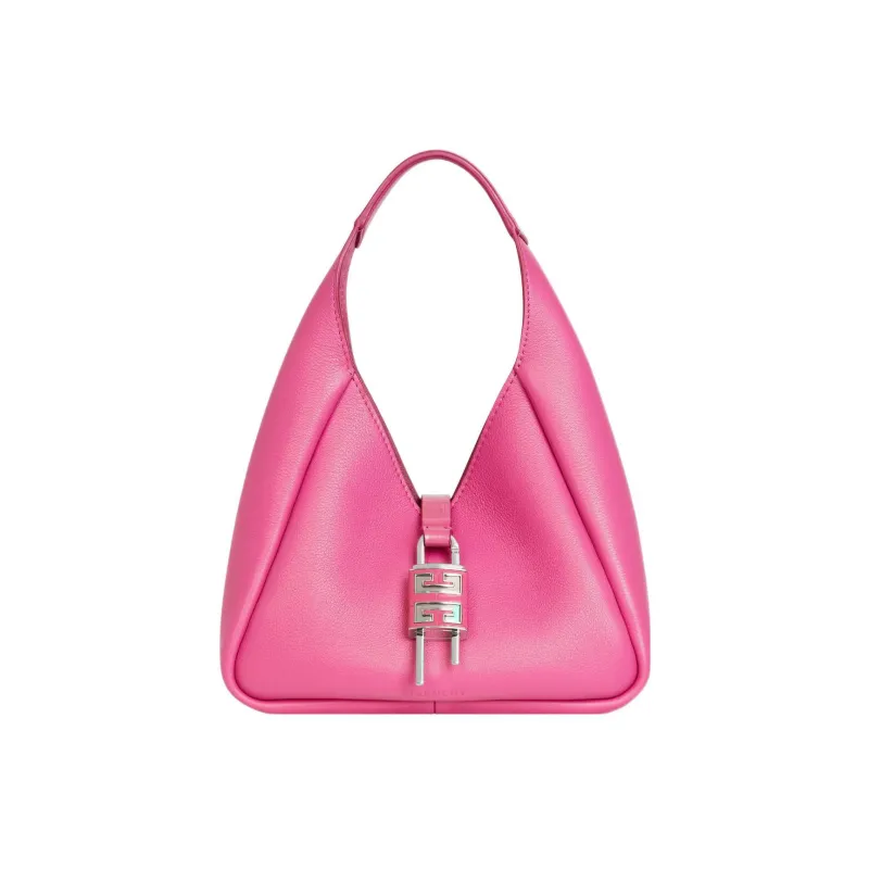 GIVENCHY G Hobo Grained Calfskin Handbag Mini Women's Neon Pink-0