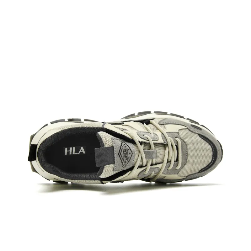 HLA Chunky Sneakers Men Low Top Gray/Sand-2