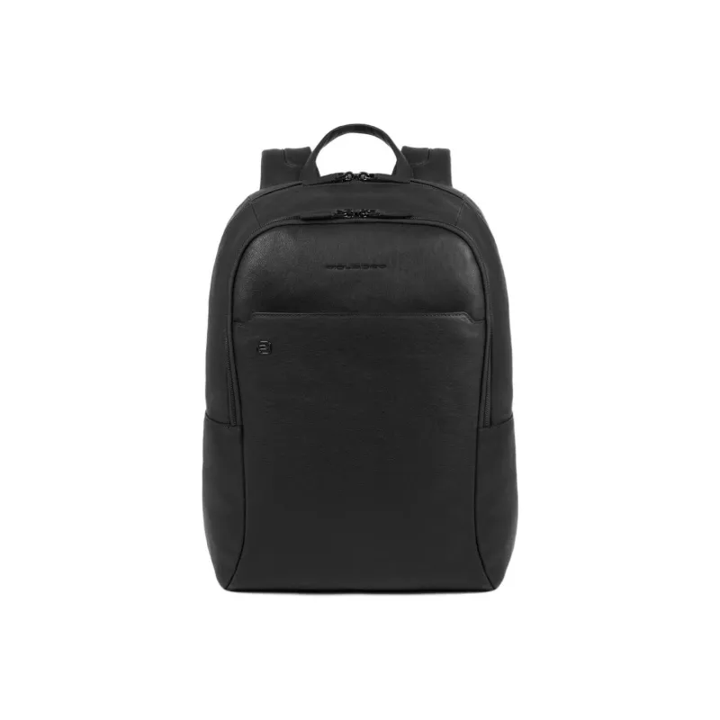 PIQUADRO Leather Backpack Regular Unisex Black-0