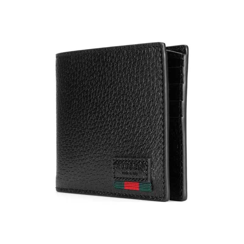 GUCCI Leather Wallet Men's Black-1