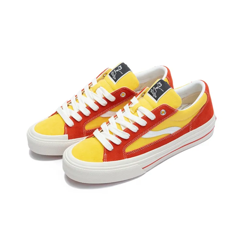 OddCIRKUS Astley Neon Balance Abrasion Resistant Slip Resistant Low Top Skateboard Shoes Unisex Saffron-2
