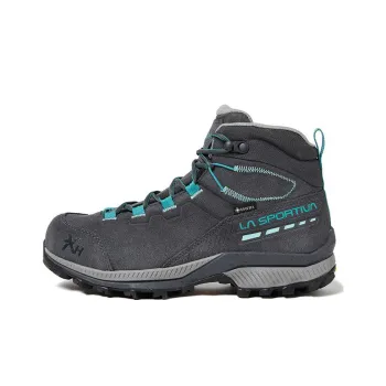 LA SPORTIVA TXHike Mid Leather Anti Slip Wear Resistant Mid Top Outdoor Shoes Unisex Carbon Gray Coral Green