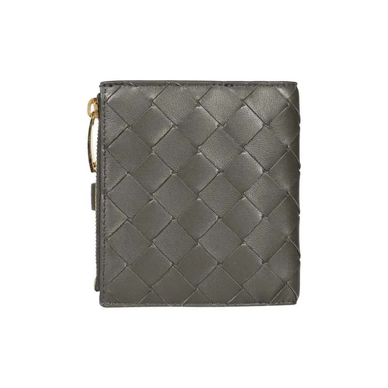 Bottega Veneta Sheepskin Wallet Mini Women's Gray-1