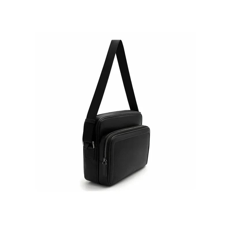 PEDRO Microfiber Shoulder Bag Medium Size Men's Black/Composite Color-2