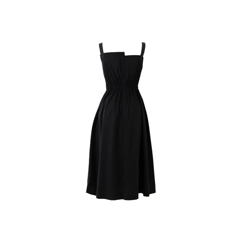 SOON FLOWER Summer Slip Dress Women's Black-1