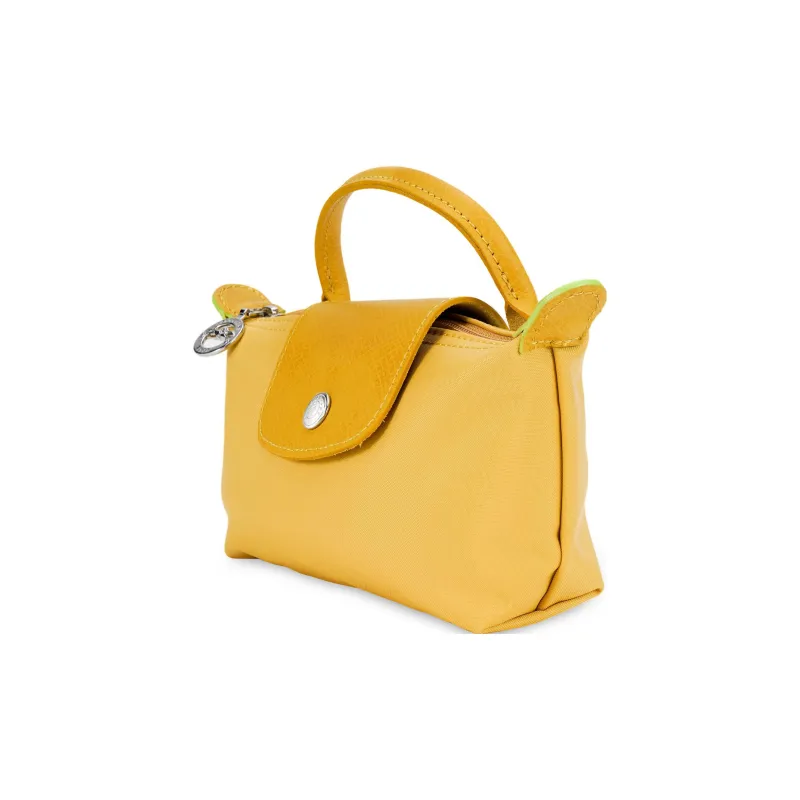 LONGCHAMP Le Pliage Green Eco Friendly Canvas Handbag Trumpets Women's Yellow-1