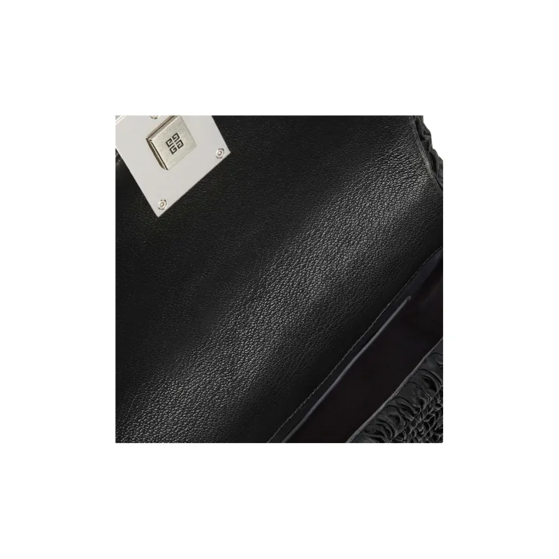 GIVENCHY 4G Sheepskin Handbag Shoulder Bag Crossbody Bag Small Size Women's Black-5