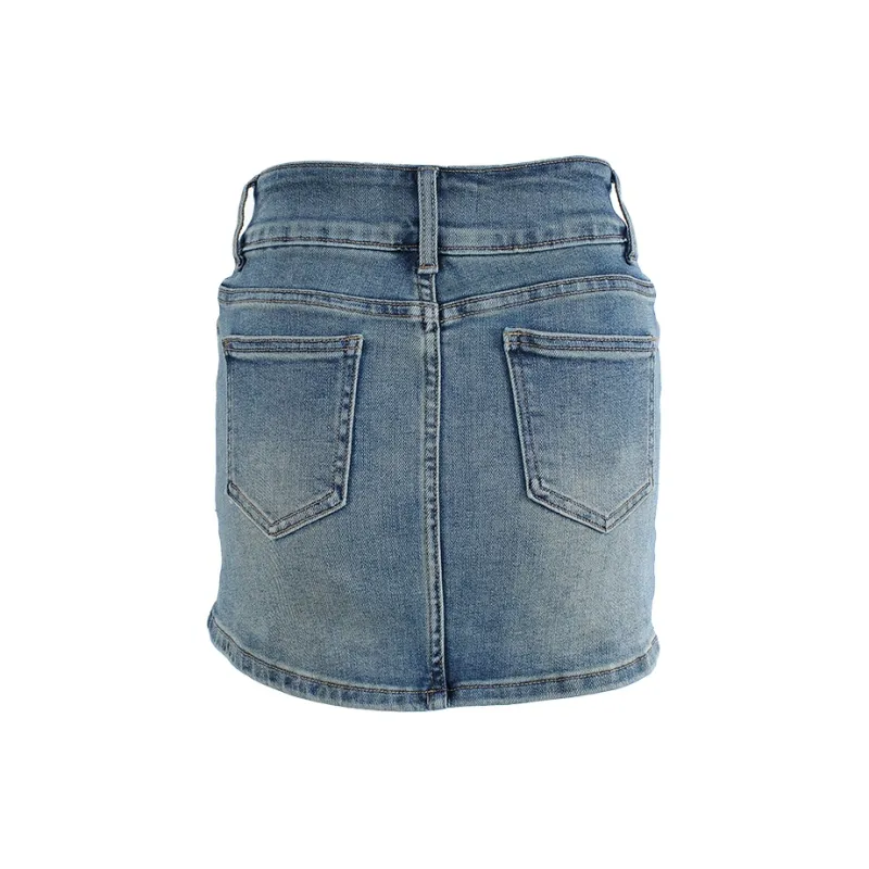 CLOUD SEASON Casual Short Skirts Women's Blue-1