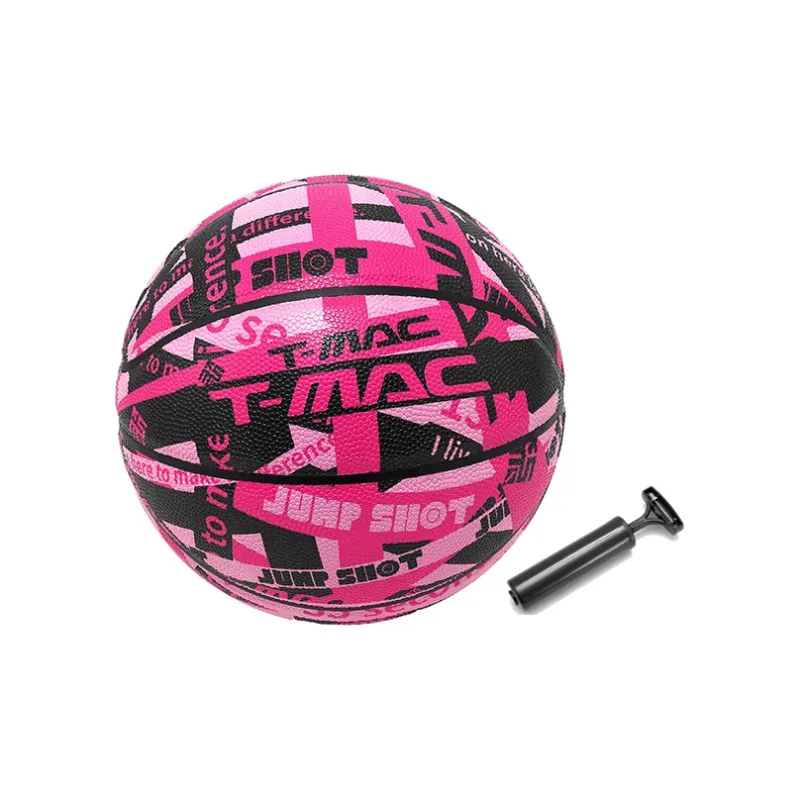 T-Mac Maddie Trendy Collection PU Basketball Super Bright Pink Size 7 Training Unisex-5