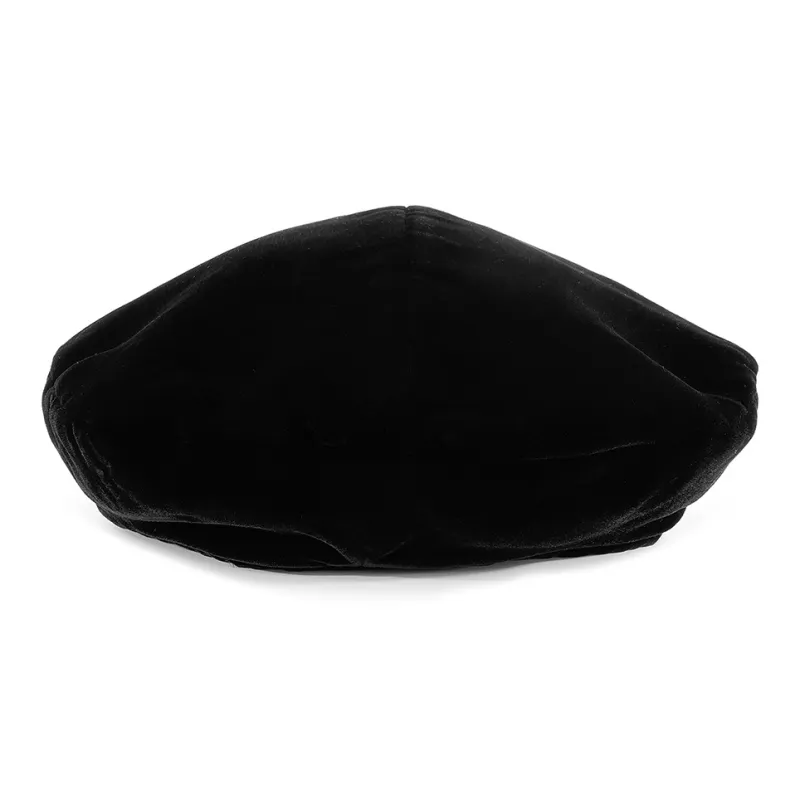 CHANEL Velour Berets Women's Black-2